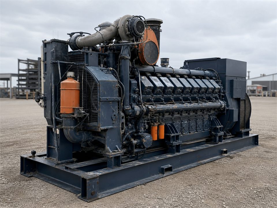 CAT 3512 Mud Pump QT-12 engine visualization for MR-EN-0010