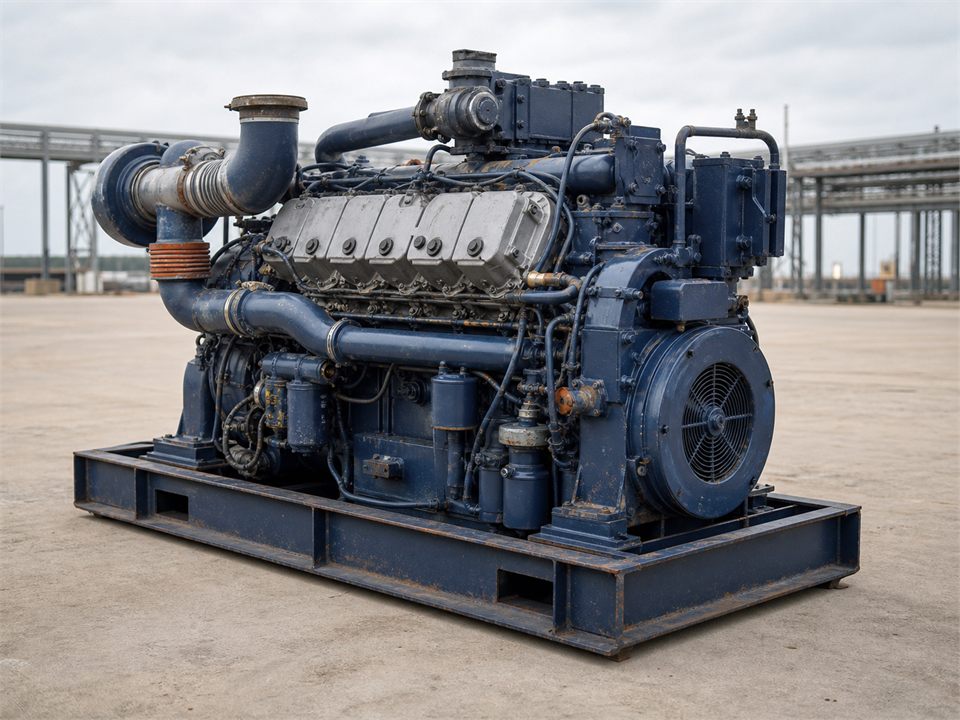 Detroit Diesel 8V71T engine visualization for MR-EN-0018
