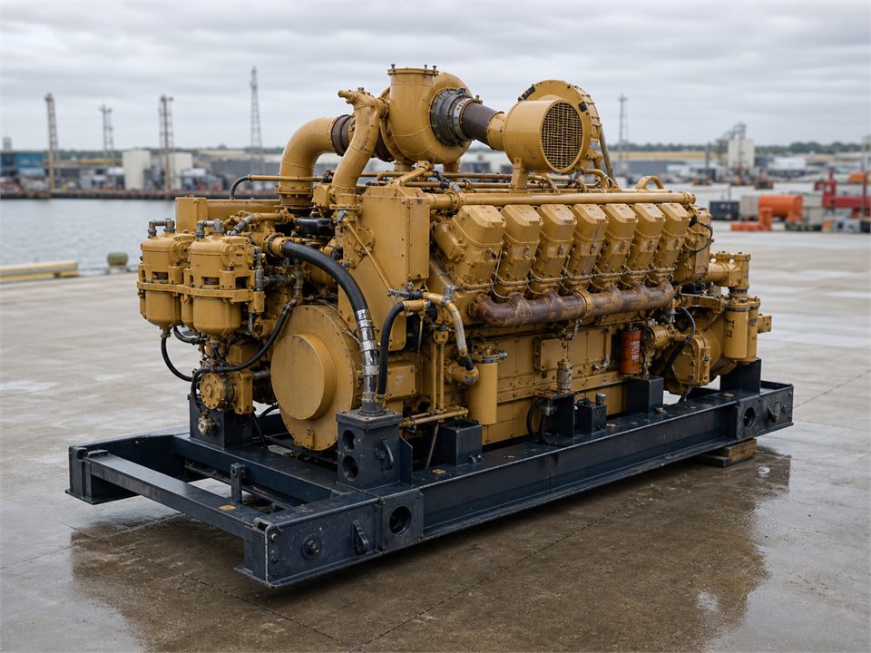 CAT 3512 Mud Pump QT-4 engine visualization for MR-EN-0027