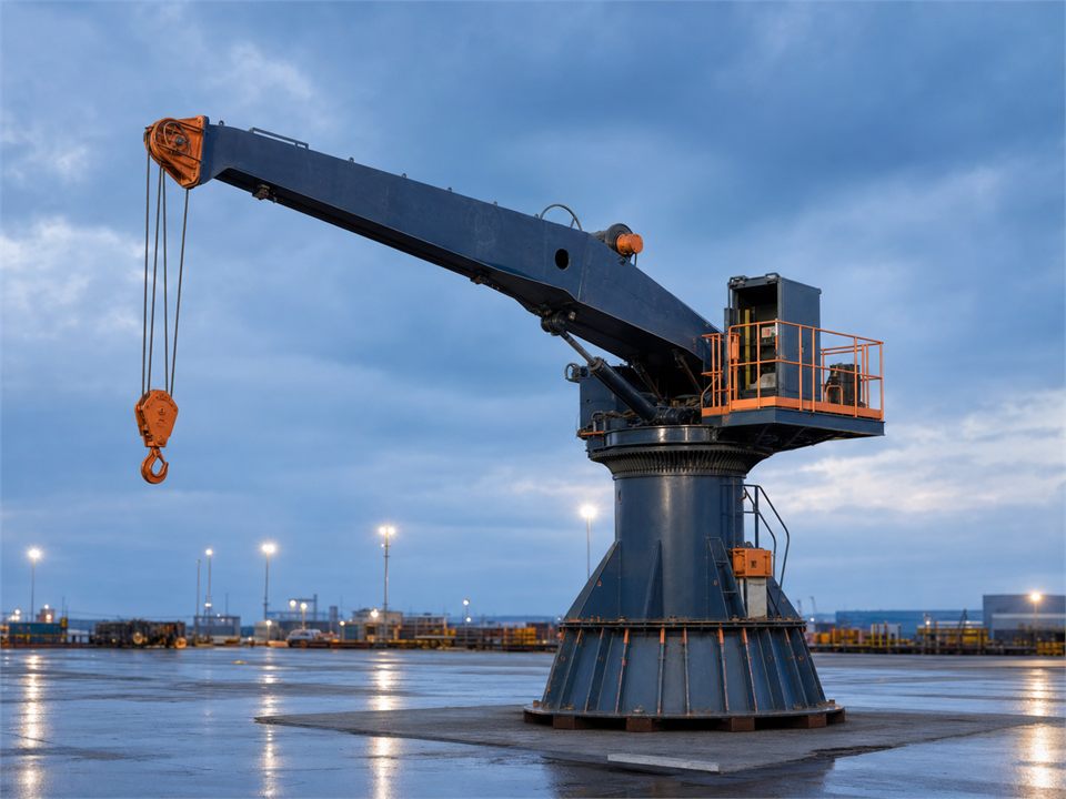 LeTourneau PCM220 Pedestal Crane offshore or marine equipment visualization for MR-OM-0002