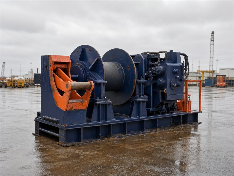 Maritime Pusnes As Maritime Pusnes Anchor Winch offshore or marine equipment visualization for MR-OM-0005