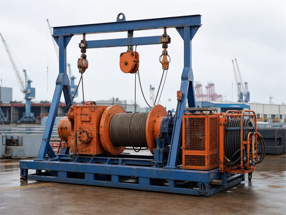 40 Ton Ingersoll Rand BOP Hoist 40 Ton Ingersoll Rand Hoist well-control equipment visualization for MR-WC-0017