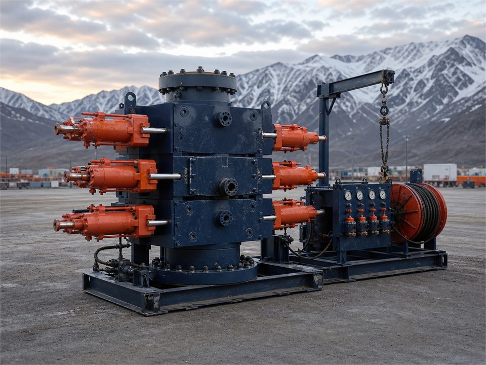 Cameron 13-5/8-inch 10K Double Ram double-ram blowout preventer visualization for MR-WC-0029